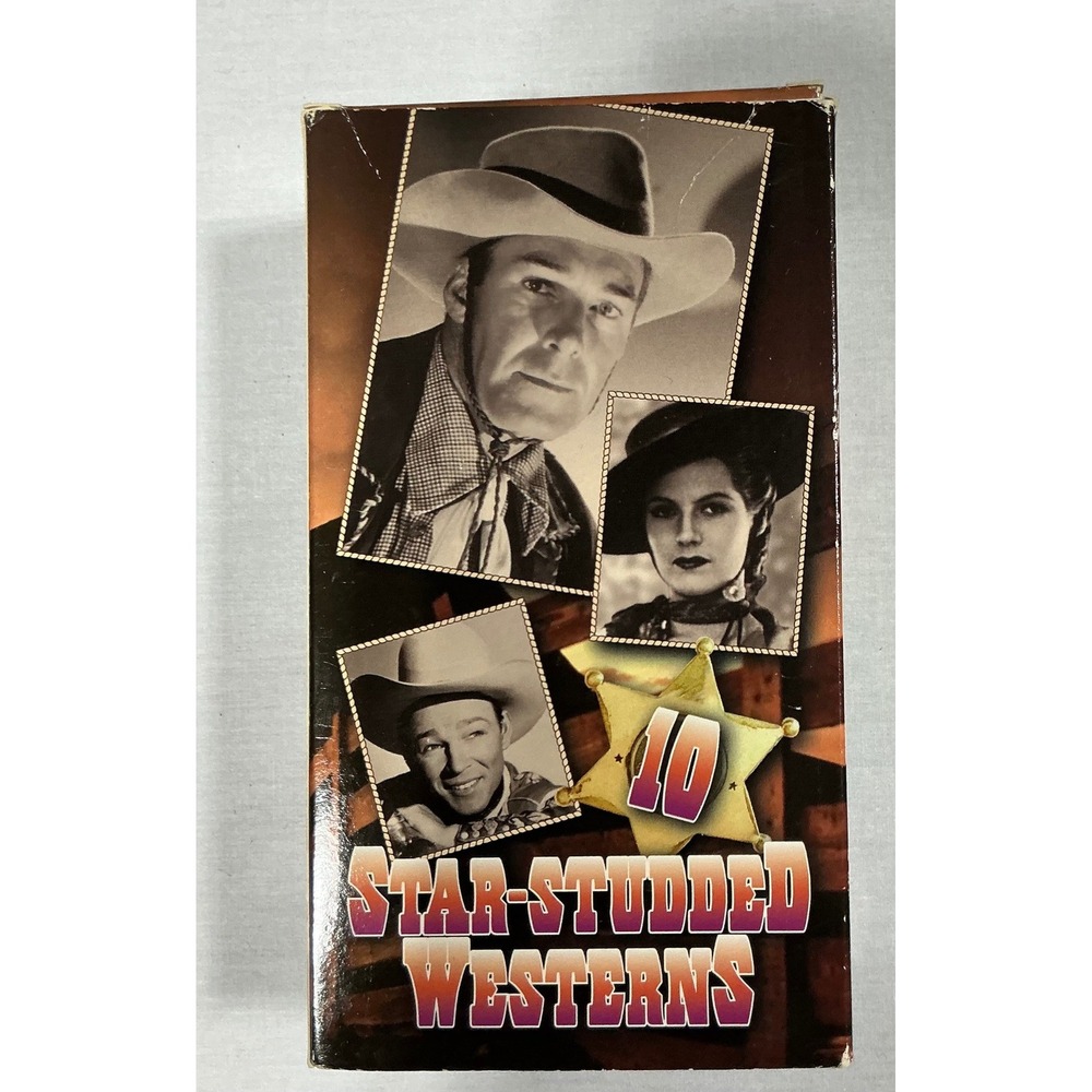 10 Star-Studded Westerns VHS Movie‎ Collection Questar Randolph Scott Roy Rogers